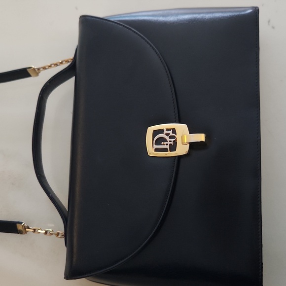 Dior Handbags - Dior Collectible Vintage 2 Way Bag. Classic Navy Blue With Original Strap! Rare!